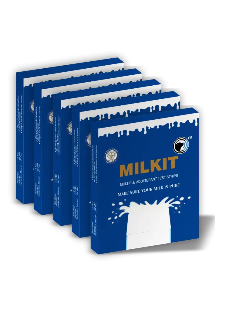 Multiple Adulterant Test Strips for Milk Purity, DRDO Approved [Pack of 5]